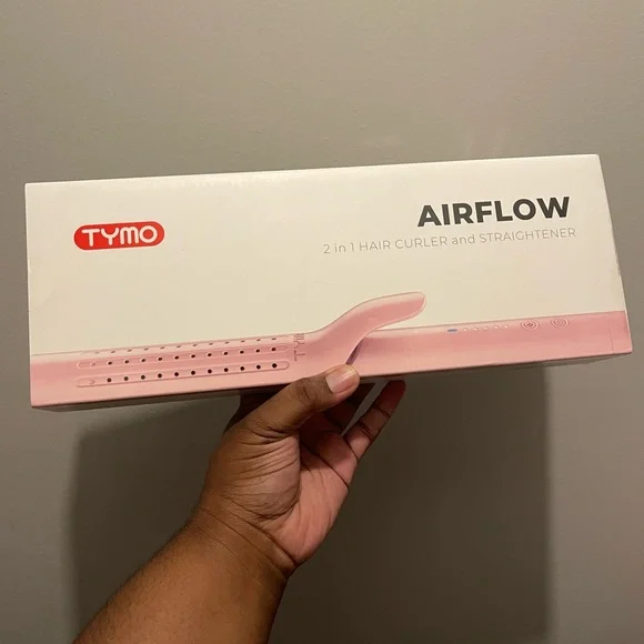 Pink TYMO 2-n-1 straightener & curler - Picture 2 of 3